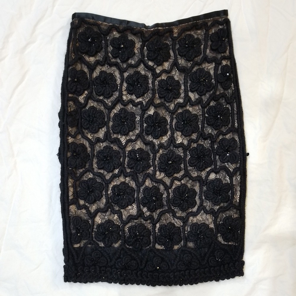 NWOT Catherine lace embroidered floral pencil skirt women's size 4 (U21)